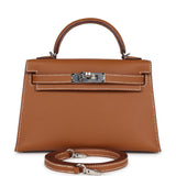 Hermes Kelly Sellier 20 Gold Epsom Palladium Hardware