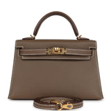 Hermes Kelly Sellier 20 Etoupe Madame Gold Hardware