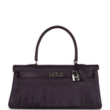 Pre-owned Hermes Fringe Shoulder Kelly 42 JPG Raisin Clemence Palladium Hardware