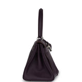 Pre-owned Hermes Fringe Shoulder Kelly 42 JPG Raisin Clemence Palladium Hardware