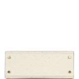 Hermes Special Order (HSS) Kelly Sellier 25 Beton Ostrich Verso Brushed Gold Hardware