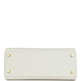 Hermes Kelly Retourne 28 White Evercolor Gold Hardware