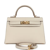 Hermes Kelly Sellier 20 Craie Epsom Gold Hardware