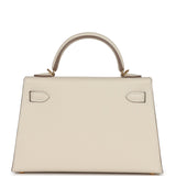 Hermes Kelly Sellier 20 Craie Epsom Gold Hardware