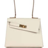 Hermes Kelly Sellier en Desordre 20 Craie Epsom Gold Hardware