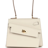 Hermes Kelly Sellier en Desordre 20 Craie Epsom Gold Hardware