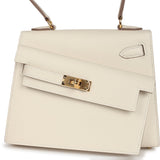 Hermes Kelly Sellier en Desordre 20 Craie Epsom Gold Hardware