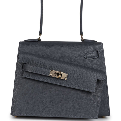 Hermes Kelly Sellier En Desordre 20 Ardoise Epsom Permabrass Hardware