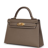 Hermes Kelly Sellier 20 Etoupe Epsom Gold Hardware