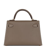 Hermes Kelly Sellier 20 Etoupe Epsom Gold Hardware