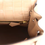 Hermes Kelly Retourne 25 Chai Matte Alligator Gold Hardware