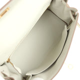 Hermes Kelly Retourne 25 Mushroom Togo Gold Hardware