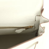 Hermes Kelly Retourne 25 Mushroom Togo Gold Hardware