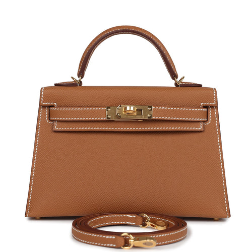 Hermes Kelly Sellier 20 Gold Epsom Gold Hardware