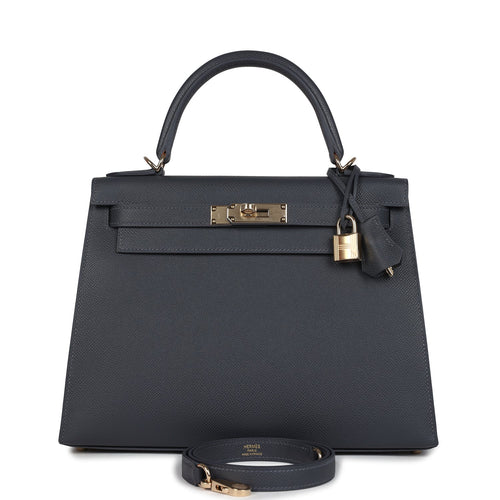 Hermes Kelly Sellier 28 Ardoise Epsom Permabrass Hardware