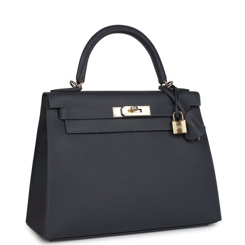 Hermes Kelly Sellier 28 Ardoise Epsom Permabrass Hardware