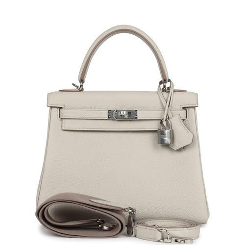 Hermes Kelly Retourne 25 Beton Togo Palladium Hardware