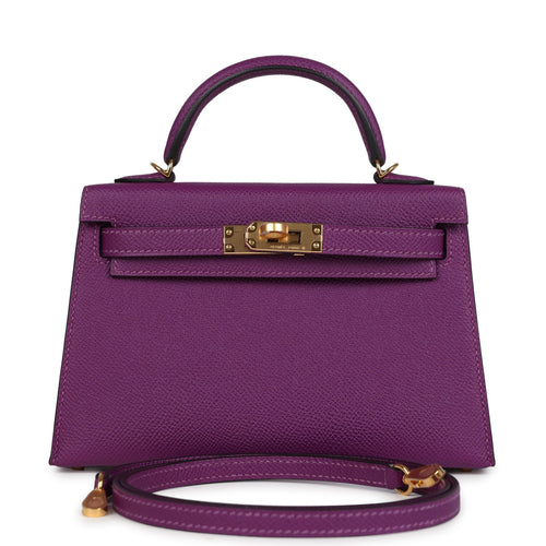 Hermes Kelly Sellier 20 Anemone Epsom Gold Hardware