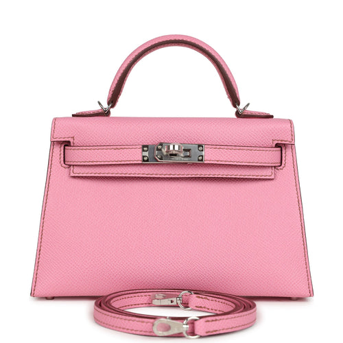 Hermes Kelly Sellier 20 Bubblegum Epsom Palladium Hardware