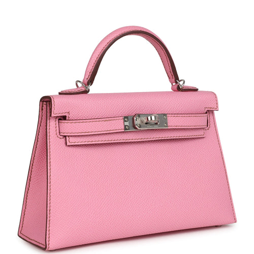 Hermes Kelly Sellier 20 Bubblegum Epsom Palladium Hardware