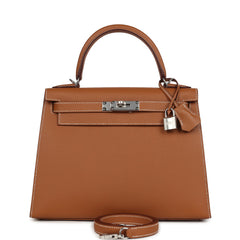 Hermes Kelly Sellier 28 Gold Epsom Palladium Hardware