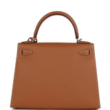 Hermes Kelly Sellier 28 Gold Epsom Palladium Hardware - Thumbnail View 4