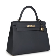 Hermes Kelly Sellier 28 Ardoise Epsom Permabrass Hardware