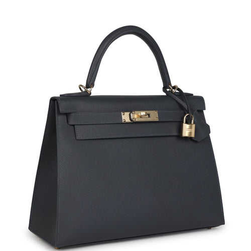 Hermes Kelly Sellier 28 Ardoise Epsom Permabrass Hardware