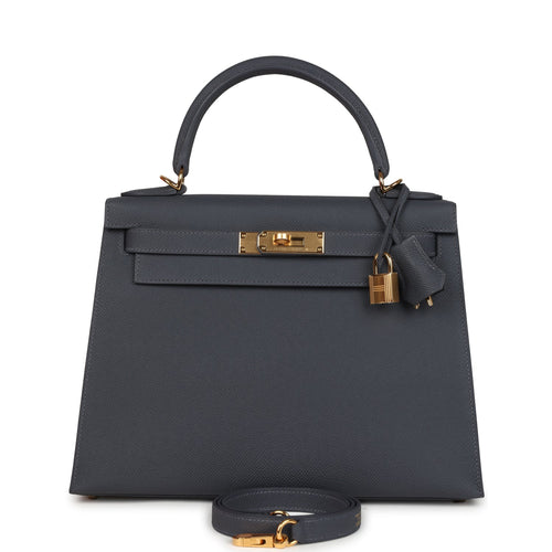 Hermes Kelly Sellier 28 Ardoise Epsom Gold Hardware