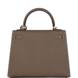 Hermes Kelly Sellier 25 Etoupe Epsom Gold Hardware