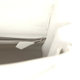 Hermes Kelly Retourne 28 White Clemence Palladium Hardware - Thumbnail View 9