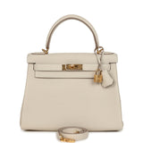 Hermes Kelly Retourne 28 Craie Togo Gold Hardware