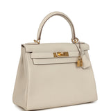 Hermes Kelly Retourne 28 Craie Togo Gold Hardware