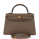 Hermes Kelly Sellier 20 Etoupe Epsom Gold Hardware
