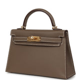 Hermes Kelly Sellier 20 Etoupe Epsom Gold Hardware