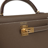 Hermes Kelly Sellier 20 Etoupe Epsom Gold Hardware