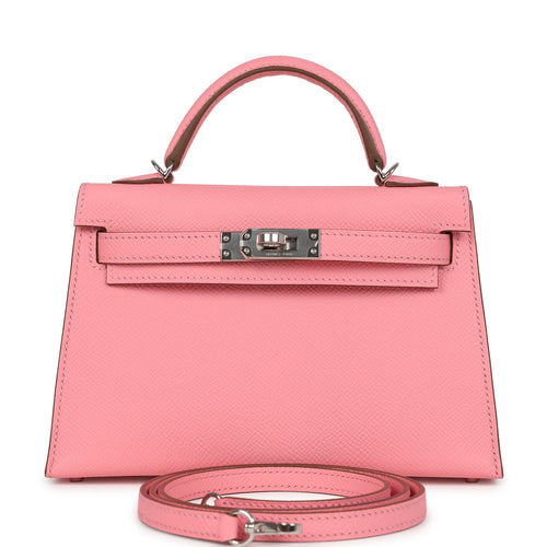 Hermes Kelly Sellier 20 Rose Confetti Epsom Palladium Hardware