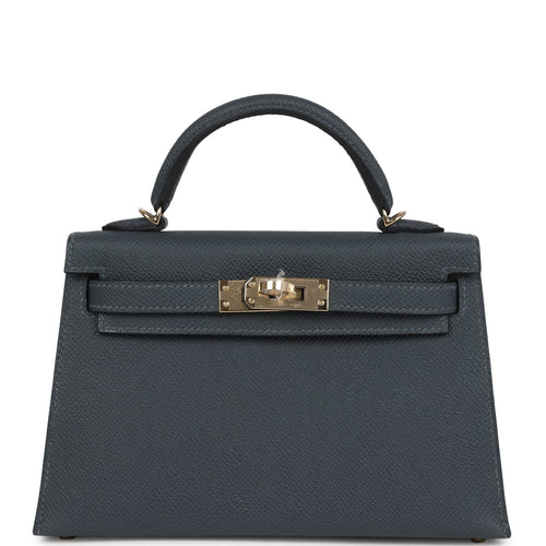 Hermes Kelly Sellier 20 Gris Misty Epsom Permabrass Hardware
