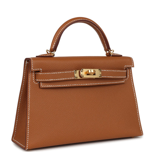 Hermes Kelly Sellier 20 Gold Epsom Gold Hardware
