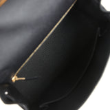 Hermes Kelly Sellier 25 Black Epsom Gold Hardware