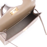 Hermes Kelly Sellier 20 Etoupe Epsom Gold Hardware