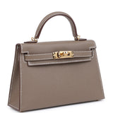 Hermes Kelly Sellier 20 Etoupe Epsom Gold Hardware