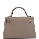 Hermes Kelly Sellier 20 Etoupe Epsom Gold Hardware