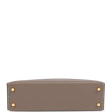 Hermes Kelly Sellier 20 Etoupe Epsom Gold Hardware