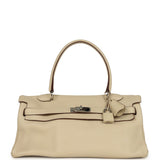 Vintage Hermes Shoulder Kelly 42 JPG Parchemin Clemence Palladium Hardware