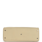 Vintage Hermes Shoulder Kelly 42 JPG Parchemin Clemence Palladium Hardware