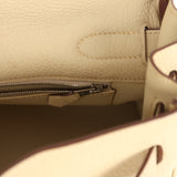 Vintage Hermes Shoulder Kelly 42 JPG Parchemin Clemence Palladium Hardware