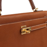 Hermes Kelly Retourne 25 Fauve Barenia Faubourg Gold Hardware - Thumbnail View 8