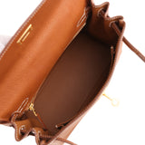 Hermes Kelly Retourne 25 Fauve Barenia Faubourg Gold Hardware - Thumbnail View 9