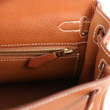 Hermes Kelly Retourne 25 Fauve Barenia Faubourg Gold Hardware - Thumbnail View 10